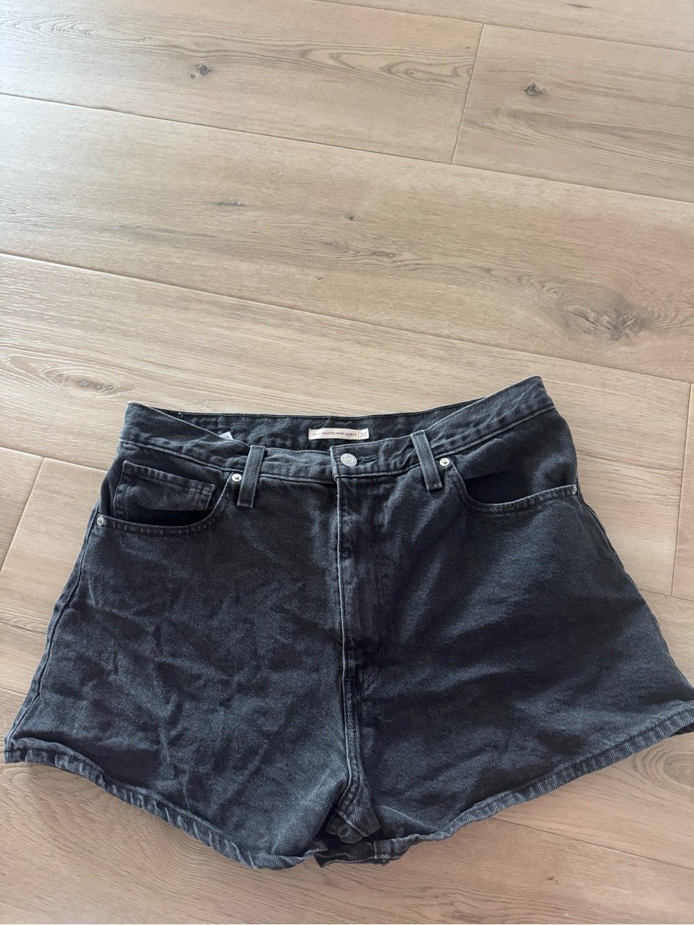 Levi's Black High-Waisted Mom Shorts